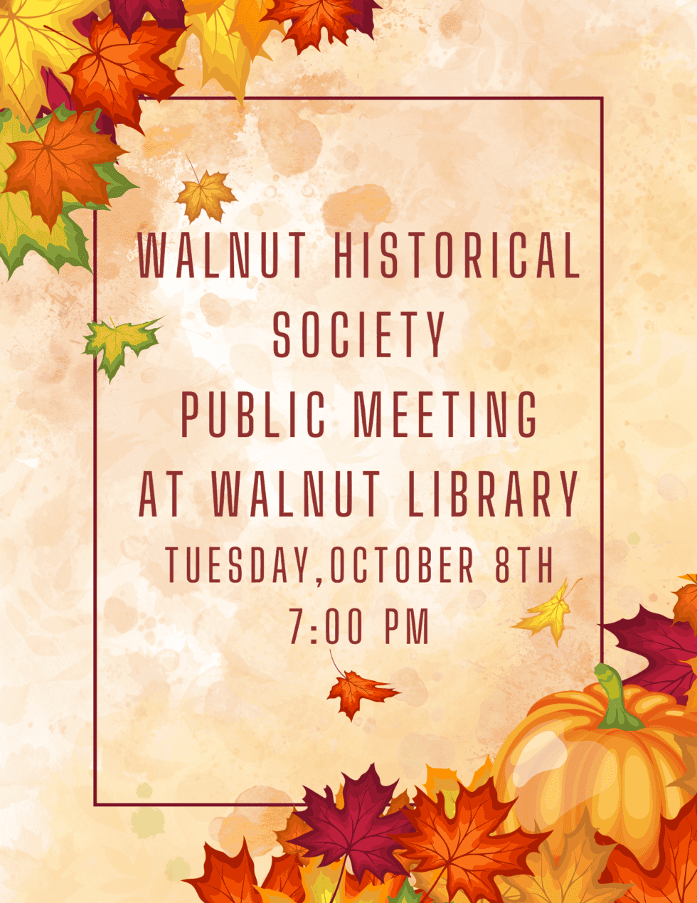 Walnut Historical Society Public Meeting - Walnut, Illinois Public Library