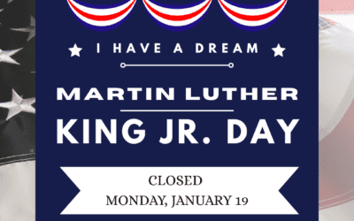 Closed on Martin Luther King Jr. Day
